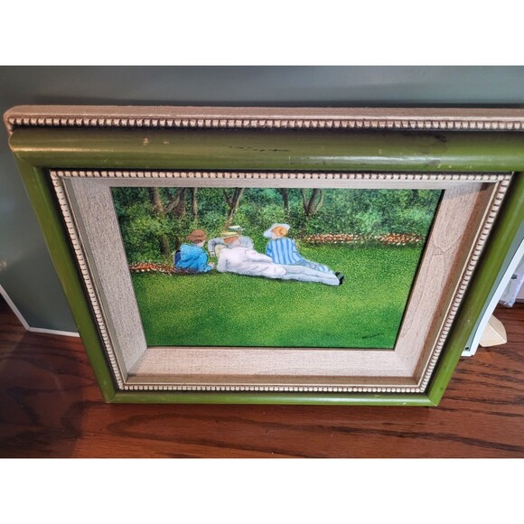 Daniel Belliard Signed Green Painting Enamel on Copper - Picture 13 of 14